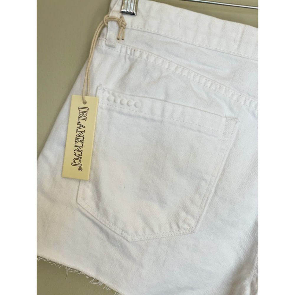 Blank NYC White Neutral Minimalist High-Rise Eyelet Shorts Size 27 NEW C42 - Picture 4 of 13